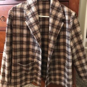 Flannel blazer